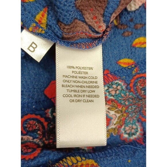 LOFT Women’s Top Tunic Blouse Floral Long Sleeve Petite XXS V Neck Buttons - Picture 10 of 11